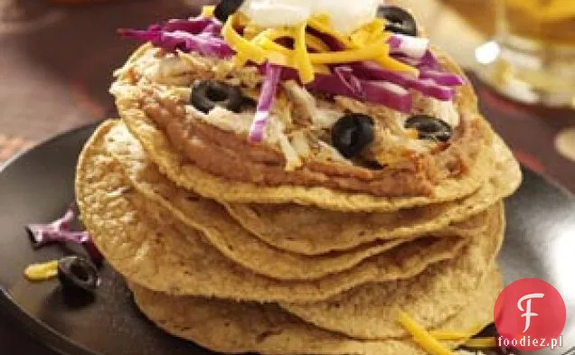 Tostadas z kurczakiem w sosie chili i limonkowym