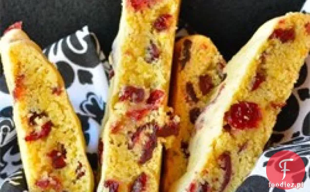 Biscotti żurawinowo-pomarańczowe