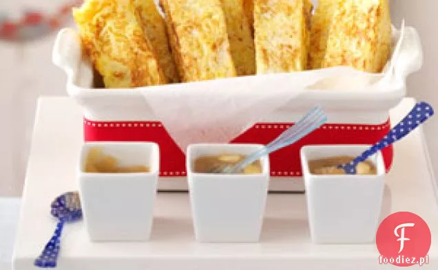 Tosty francuskie z sosem jabłkowym