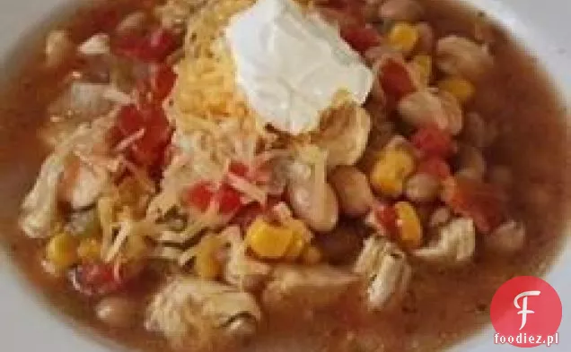 Chili z białą fasolą i kurczakiem