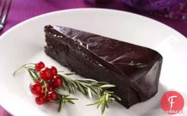 Ciasto czekoladowe bez mąki z ganache rozmarynowym