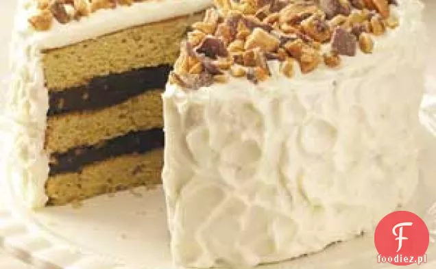 Tort z masłem orzechowym i wstążką Blue-Ribbon
