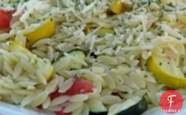 Orzo z pieczonymi warzywami