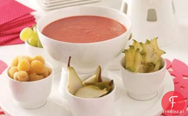 Ciepłe fondue truskawkowe
