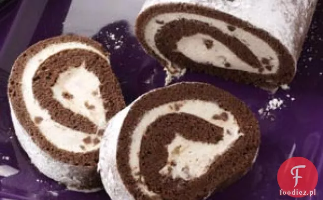 Rolada z ciasta czekoladowego i cannoli