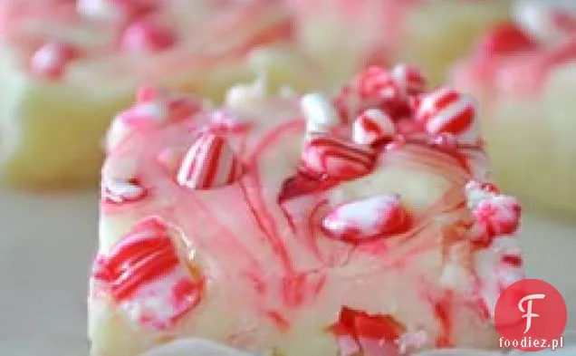 Cukierkowy fudge w kształcie laski cukrowej