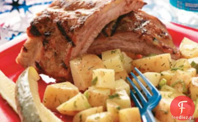 Żeberka wieprzowe w sosie brzoskwiniowym