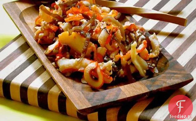 Pikantna Sałatka Z Kalmarów Z Shiitake, Sezamem I Limonką