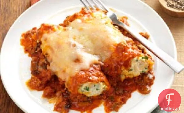 Manicotti z dwóch rodzajów mięsa w wolnowarze