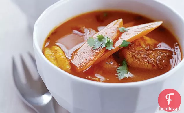 Curry krewetki i marchew Bouillabaisse