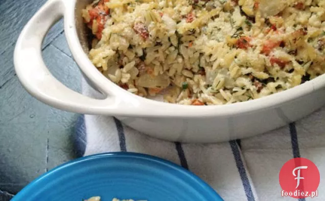 Pieczone Orzo Z Pieczoną Marchewką I Koperkiem