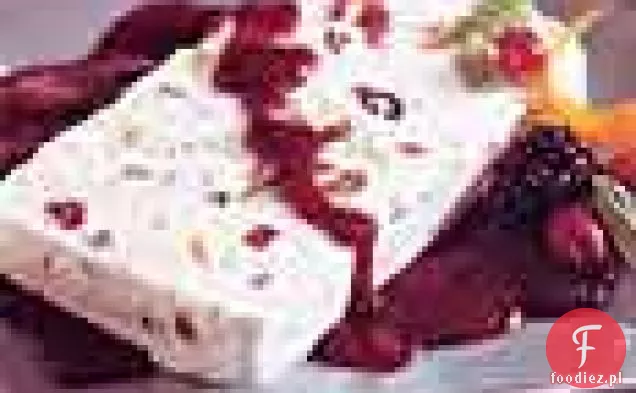 Imbir, Figa i żurawina Semifreddo z sosem jeżyn