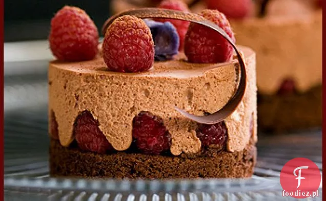 Gorzka czekolada, ciasto malinowe i jego Mus czekoladowo-imbirowy