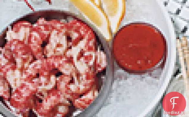 Pieczone raki z chrzanowym sosem koktajlowym