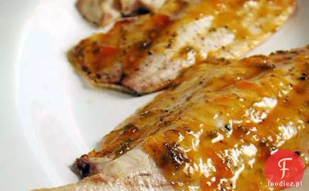 Pompano z tropikalną glazurą do grilla