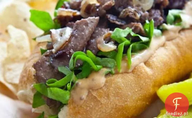 Bobby Flay ' s Grillowany stek kanapka z sosem stek