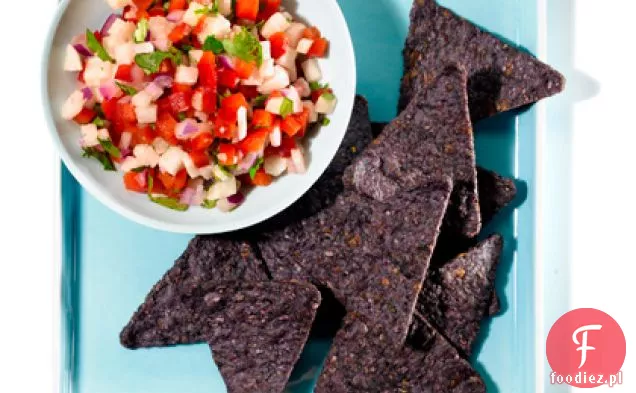 Chrupiąca Salsa Jicama Z Blue Corn Chips
