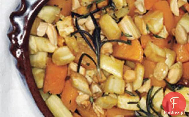 Pieczona Dynia Zimowa I Pasternak Z Polewą Syropu Klonowego I M