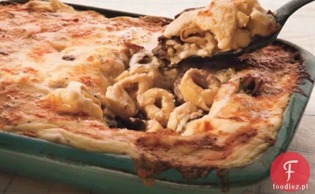 Tortellini Gratinata z grzybami i pasternakiem 