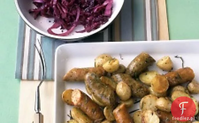 Pieczona Kiełbasa Z Kurczaka I Ziemniaki