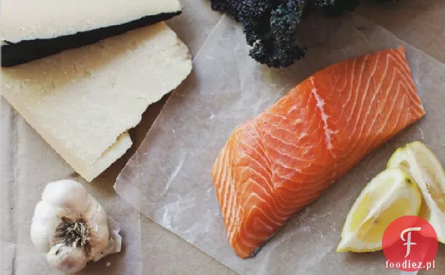 Sałatka Z Kapusty Cytrynowej + Pieczony Łosoś