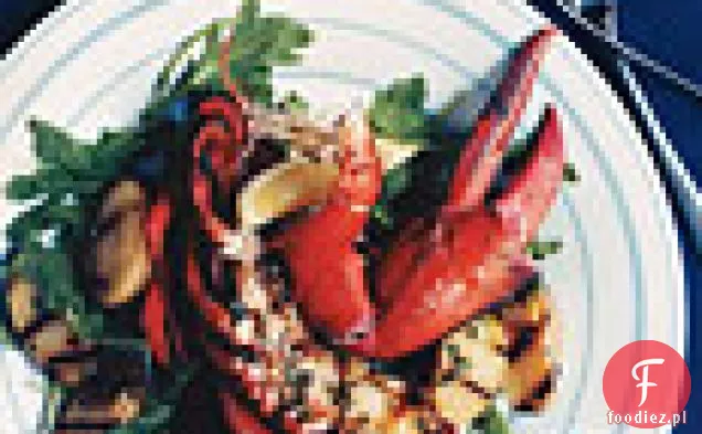 Grillowany Homar i ziemniaki z bazylią Vinaigrette