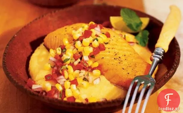 Pieczony łosoś z kukurydzianym smakiem