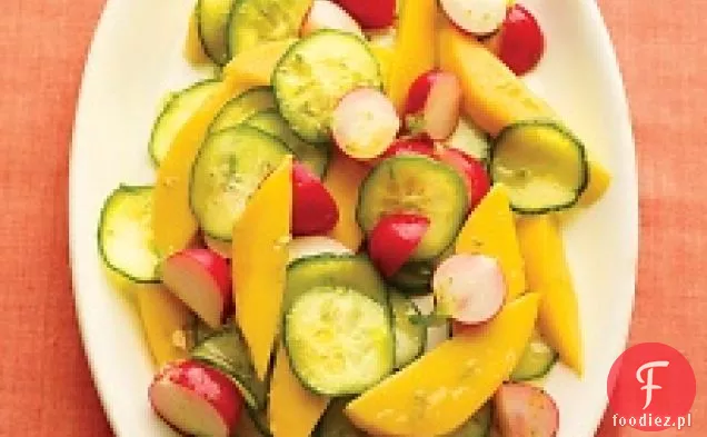 Sałatka Z Mango I Rzodkiewki Z Sosem Limonkowym