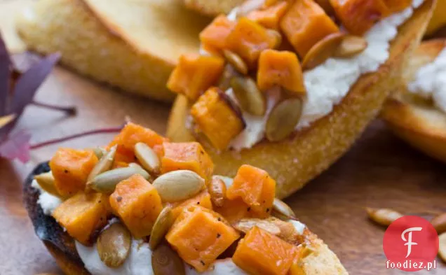 Sweet Potato & Goat Cheese Bruschetta