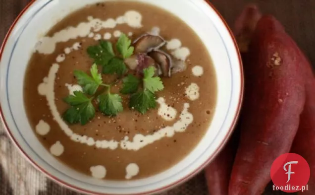 Japońska Zupa Z Kasztanów I Słodkich Ziemniaków