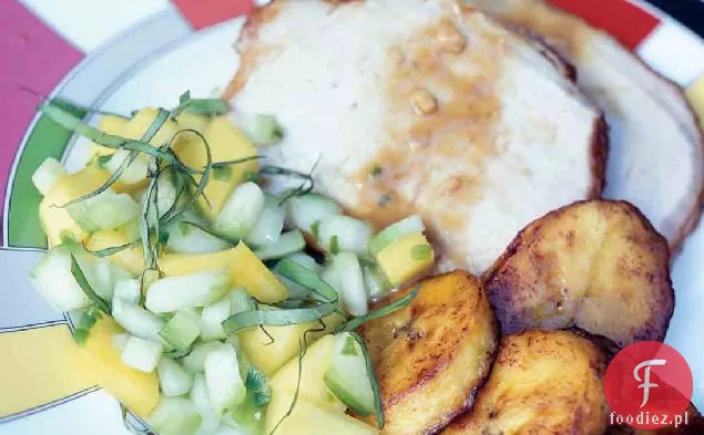 Pieczona wieprzowina z lepką glazurą Mango