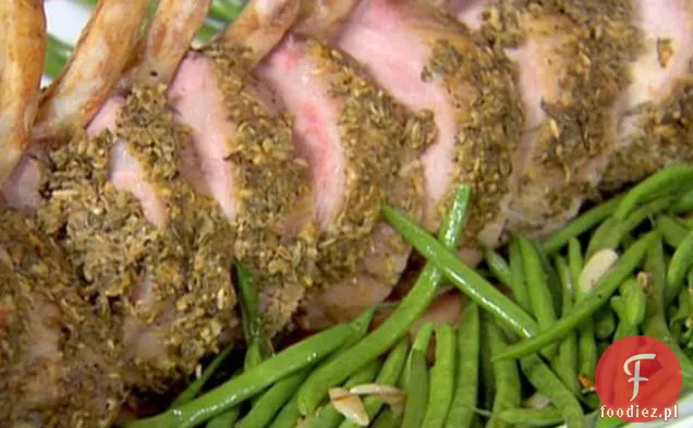 Schab wieprzowy z koprem włoskim i czosnkiem