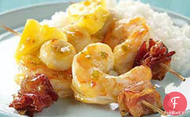 Sweet ' N Sour Shrimp & Bacon Kabobs