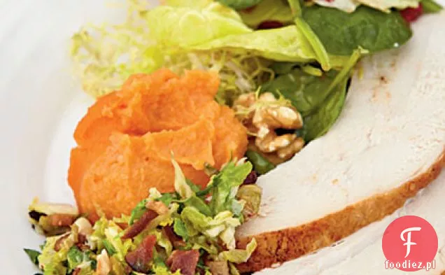Ziemniaki puree z gruszkami i sokiem mandarynkowym