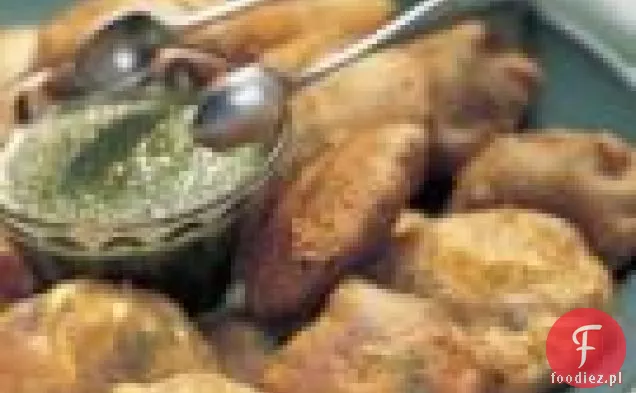 Pikantne placki ziemniaczane z Zielonym Chutney
