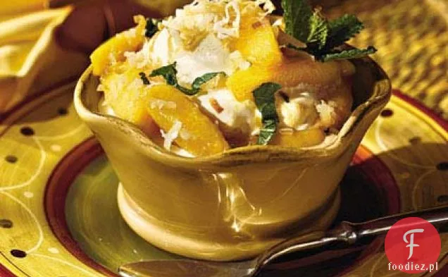 Nektaryny Miętowe Z Lodami Ananasowo-Kokosowymi