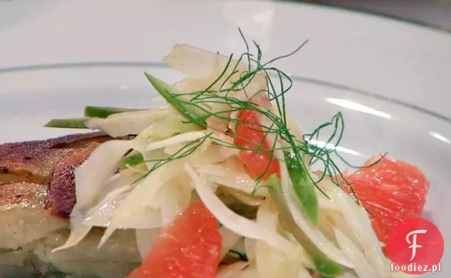 Ciepły Ogolony koper włoski z różowym grejpfrutem