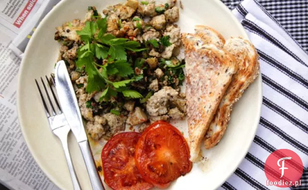 Tofu Scramble W / Grzyby I Pietruszka