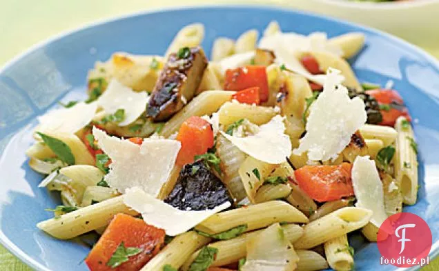 Herbed Penne z prostymi grillowanymi warzywami