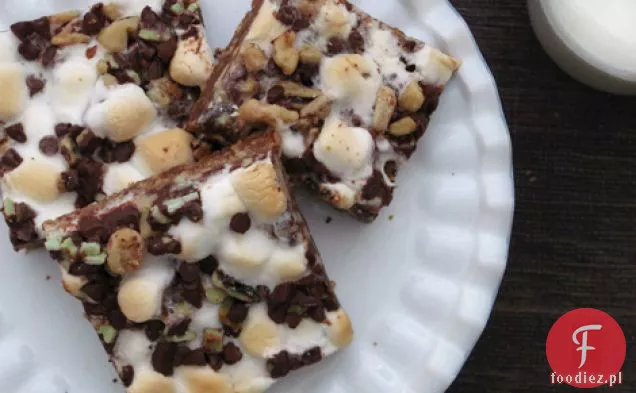 Mint Chocolate Chip Rocky Road Bars