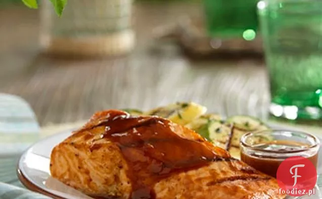 Łosoś w sosie curry pomarańczowym