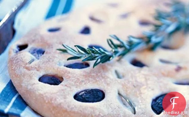 Flatbread o zapachu rozmarynu z czarnymi winogronami