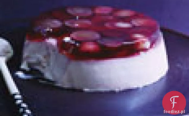 Jogurt i brązowo-cukrowy Panna Cotta z winogronowym żelem