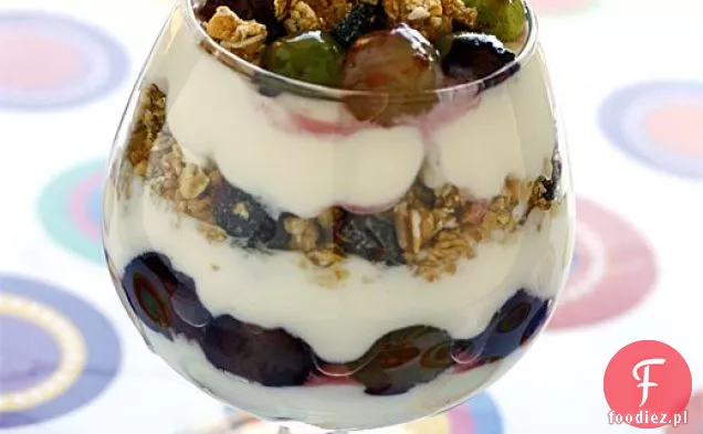 Owoce i jogurt Parfait przepis (winogrona i musli Parfait)