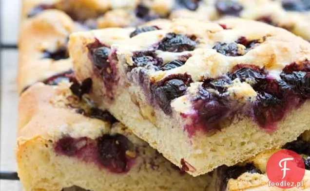 Mąka Kukurydziana Orzech Focaccia Z Winogron Concord I Gorgonzola