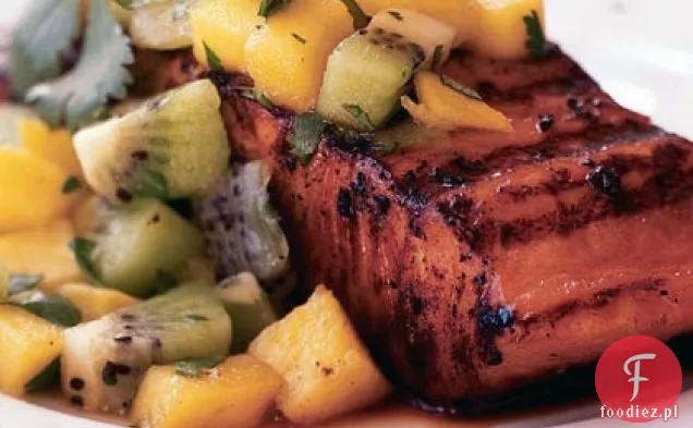 Marynowany łosoś z mango-kiwi Relish