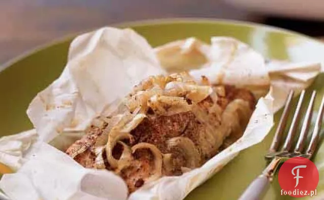 Łosoś pięcioramienny z porami w pergaminie