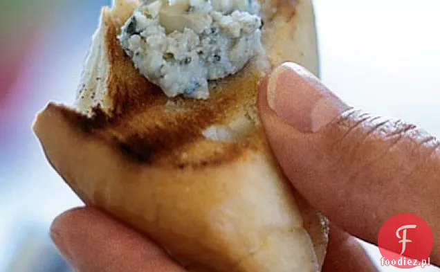 Bruschetta gorgonzola i jabłka