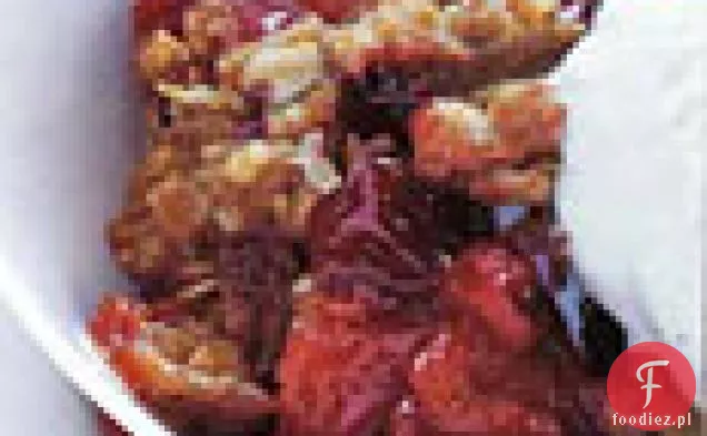 Żurawinowo-jabłkowy chrupiący z płatkami owsianymi Streusel polewa