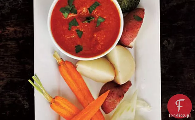 Pieczona Czerwona Papryka Bagna Cauda